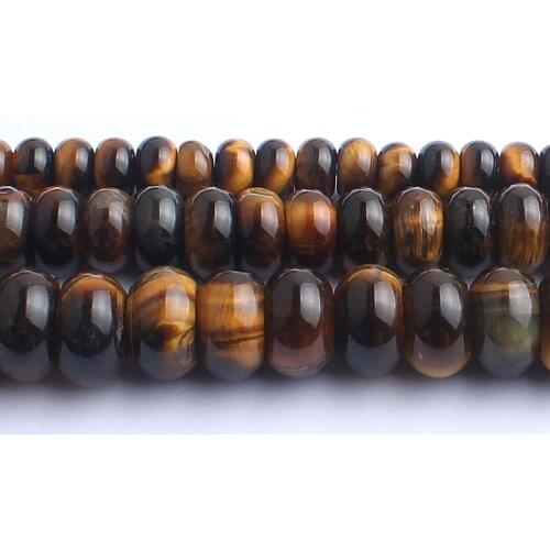 6/8/10mm Natural Yellow Tiger Eye Stone Beads Rondelle Spacer Beads For Diy Bracelet Accessories Jewellery Making 15inch