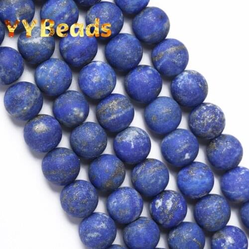 Dull Polished 5A Quality Lapis Lazuli Stone Beads Natural Loose Round Charm Beads For Jewelry Making DIY Bracelet 4 6 8 10 12mm