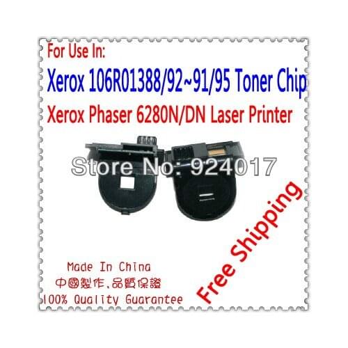 For Xerox 106R01403 106R01402 106R01401 106R01400 Color Toner Cartridge Chip,For Xerox 6280 6280n 6280dn Refill Toner Chip,7K
