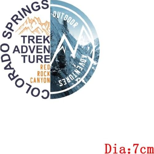 Scenery Iron On Transfer For Clothing Bomb Flower Mountain Thermal Transfer For Clothes Vinyl Applique Thermo Sticker On Clothes