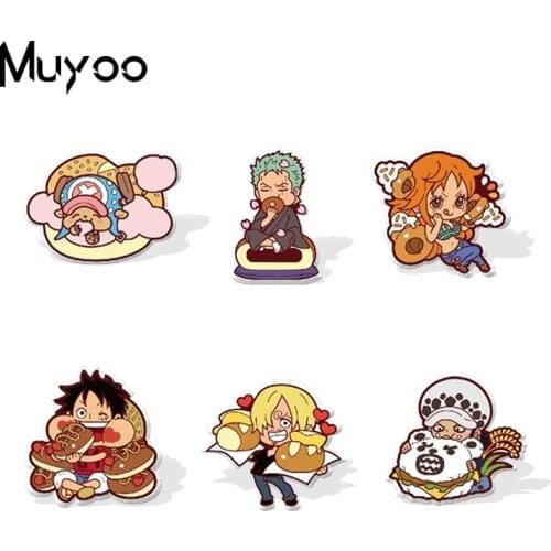 New Arrival One Piece Anime Characters Acrylic Lapel Pins Handmade Epoxy Resin Badge Pin