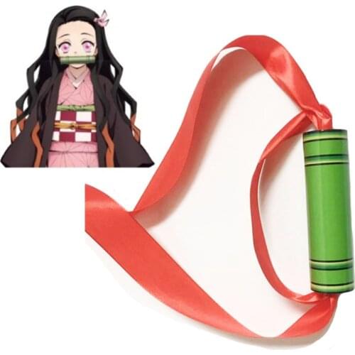 Demon Slayer Kamado Nezuko Sealing Stick Anime Cosplay Kimetsu No Yaiba Props Girls Halloween Bamboo Mouth Sticks Accessories