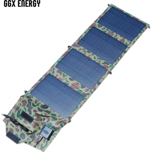 GGXingEnergy 14Watt 18V+USB 5V Portable Solar Battery Charger Panels High Quality Folding Mono Solar Panel 14 watt