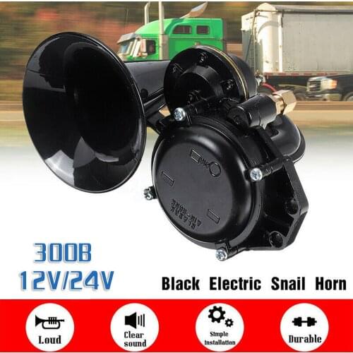 Electric Horn Interior 1pc Loud 300DB 12V/24V For Car Motorcycle Truck Boat