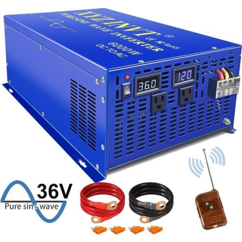 XYZ INVT 6000 watt 12v 24v 36v 48v dc to ac 120v 240V Pure Sine Wave Power Inverter with Wireless Remote Controller