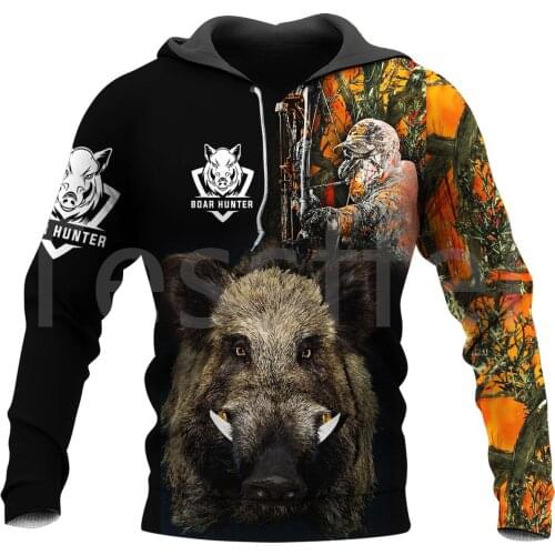 Tessffel Hog Hunting Boar Hunter Animal Camo Tattoo Harajuku Pullover 3DPrint Men/Women Tracksuit Unisex Casual Funny Hoodies 17