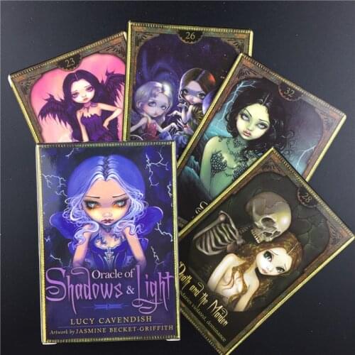 Shadow And Light Oracle Cards Mysterious Fate Divination Tarot Cards Deck Board Game With Guidebook For Kids Amusing Games