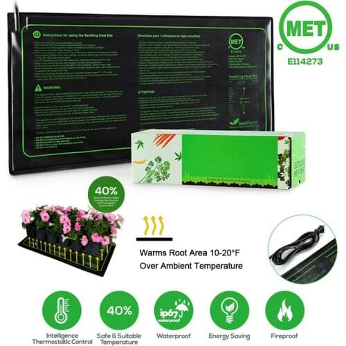 EU/US Seedling Heating Mat 50x25cm Waterproof Plant Seed Germination Propagation Clone Starter Pad 110V/220V Garden Supplies
