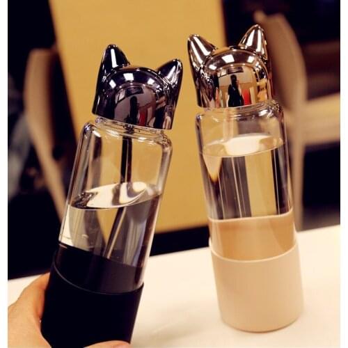 Creative Hand of 2020 New Cartoon With Lid glass water bottles Improves new applicable Couple Cup gift set for water bottle