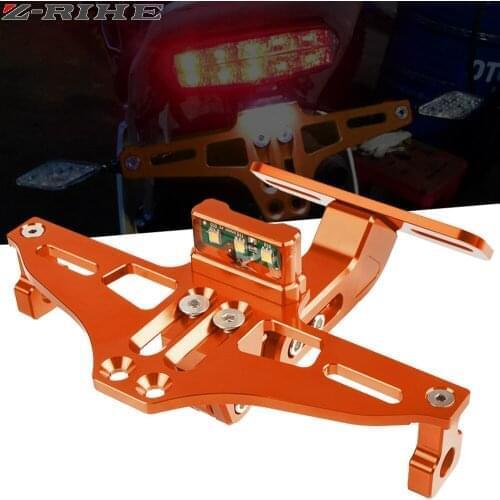FOR LOGO Motorcycle License Plate Bracket Holder For 390 690 125 200 85 80 160 125 250 450 500 EXC EXCF EXC
