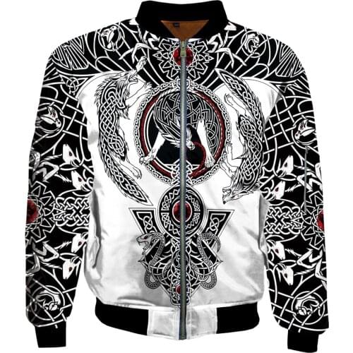 Flight Jacket For Men And Women 3D Printed Bomber Jacket Wear Thick Quilted Casual Fashion Coat For Men Outdoors In Winter