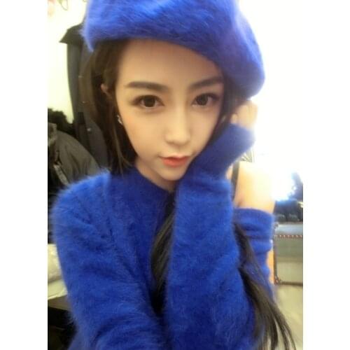 Multicolor beret female han edition buds cap sable hair berry cap M171018