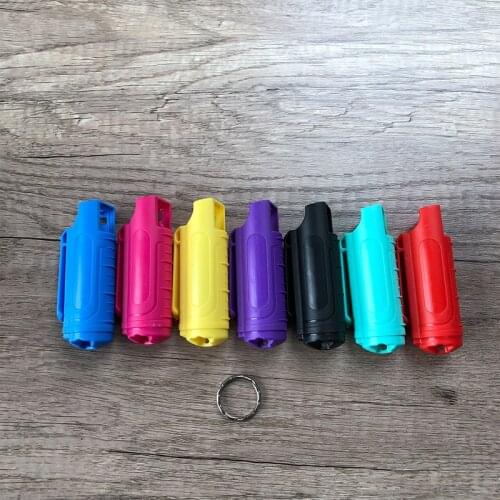 20ml Reusable Pepper Spray Tank Bottle Plastic Case Emergency Empty Box Spray Shell with Key Ring keychain Portable