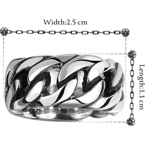 2020 Mens Wide Twist Weaving Ring Personality Exaggerated Stainless Steel Special Fashion Jewelry Stainless Steel Jewelry