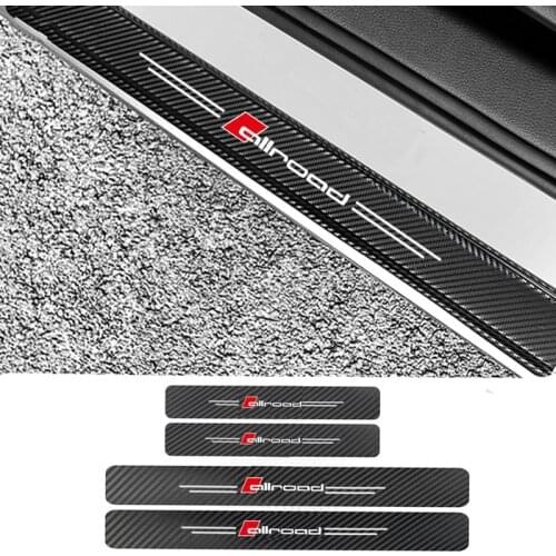 Carbon Fiber Car Door Sticker for Audi Allroad A4 B8 B6 B5 B7 B9 A3 8L 8P 8V Q5 Q7 A6 C6 C5 C7 C8 A1 Q3 A5 S3 S4 S5 RS3 S6 SLINE
