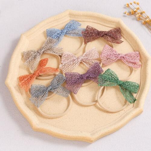 Newborn Nylon Headband For Baby Girls Headbands Bowknot elastic hairbands Infant Mesh Hollow Cute Kids Hair Accessories Soft