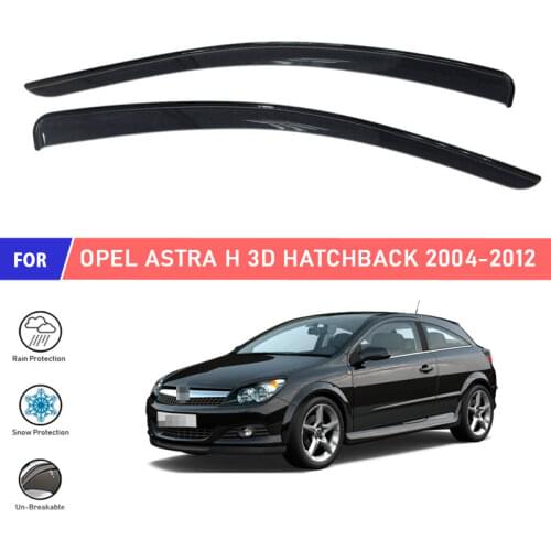 Window deflectors for Opel Astra H 3D Hatchback 2004-2012 car window deflector wind guard vent sun rain visor cover car styling