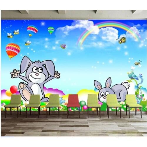 Custom photo wallpaper for walls 3 d murals wallpapers Cartoon animal modern childrens room background wall decoration painting