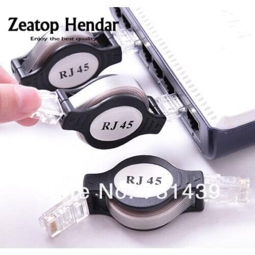 1Pcs 1.5M Cat5 Network Ethernet Portable-Retractable Cable RJ45 8P8C Lan Stretch Cable Connector