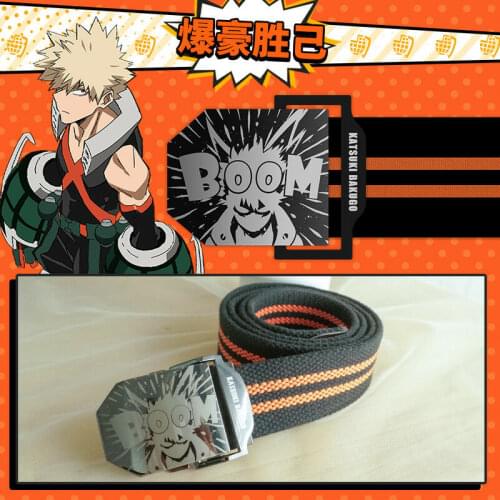 New My Hero Academia My Hero Academia Todoroki Shoto Bakugou Katsuki Cosplay Costumes Alloy Canvas Belt Waistband