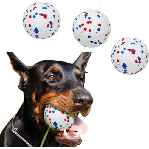Outdoor Pet Dog Toys TPU Solid with Elastic Tooth Cleaning Molar Ball For Interactive Game Biting Puppy Toy Diameter 7.5cm