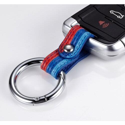 Car Keychain Keyring Covers Leather Key Chain Ring Universal For Audi Toyota BMW KIA Ford Mazda Auto Interior Accessories