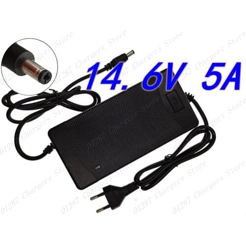 14.6V 5A LiFePO4 Battery Charger for 4S 14.4V LiFePO4 Battery Pack DC 5.5mm*2.1mm High quality free shipping