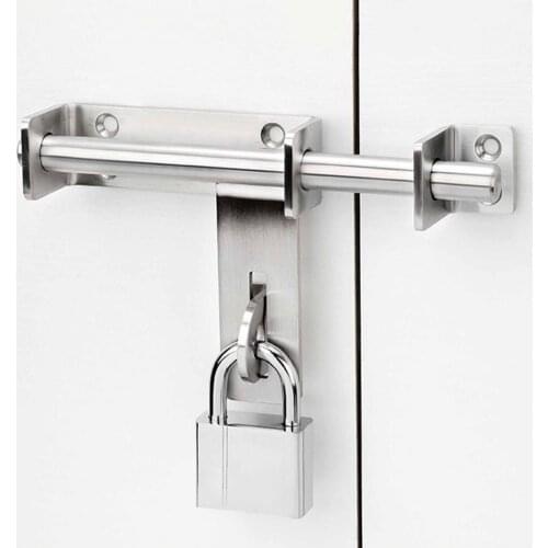 Home Door Gate Latch Brushed Workmanship Wear-resistant 304 Stainless Steel Sturdy Sliding Barrel Bolt Lock Door Hardware