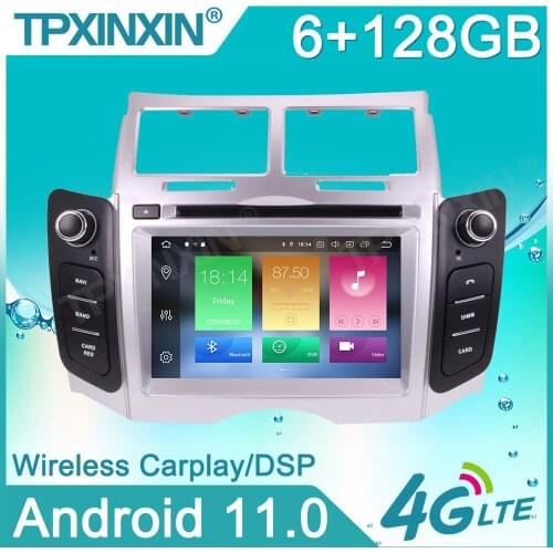 128GB For Toyota Yaris 2005-2011 Car Stereo Multimedia Player Android GPS Navigation Auto Audio Radio Carplay Head Unit
