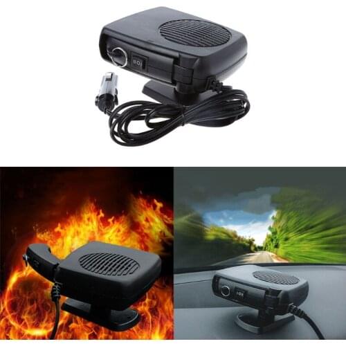 2 In 1 Car Portable Ceramic Heating Cooling Heater Fan Defroster Demister DC 24V/24V