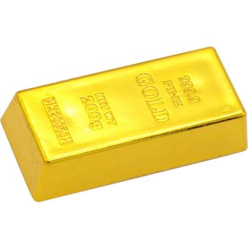 8 Pieces Fake Gold Bar Bullion Paperweight Desk Table Office Decoration Props