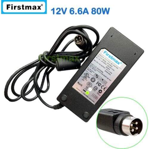 12V 6.6A 80W Power Supply for Posiflex POS JIVA EA10953A 4PIN charger