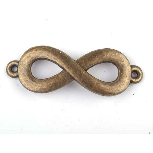 20pcs/lot letter "8" Infinity symbol Connector Link Charm Infinite Pendant bracelet handmade jewelry accessories wholesale