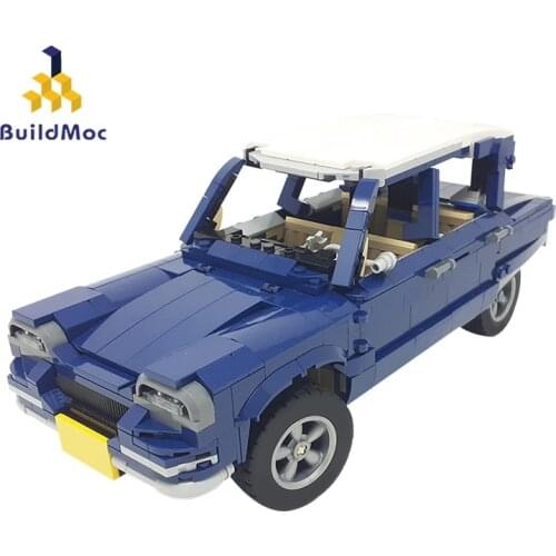 Buildmoc MOC-51611 Ami 6 Speed Super Car High-Tech Classic Vehicle Model Building Blocks Bricks Collection Toys For Boys Gifts