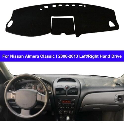 Car Auto Dashboard Cover DashMat Carpet Cape For Nissan Almera Classic I 2006 - 2013 Protector Rug Cushion Anti-UV Block Sun Ray