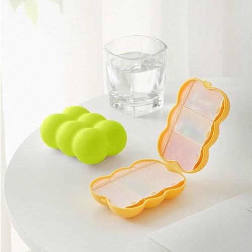 Pill Case 6 Grids Flip Mini Pill Container Plastic Portable Travel Empty Storage Box