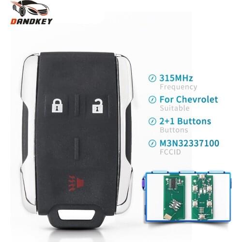 Dandkey For Chevrolet Silverado Colorado 2014-2018 Remote Control Car Key 315Mhz For GMC M3N32337100 Keyless Fob 2+1 3 Buttons