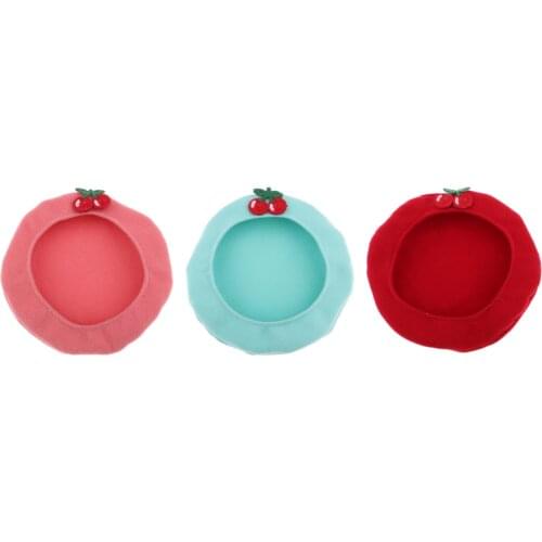 Elegant Girl Beret Hat with Cherry for 1/6 Blythe Doll Dress Up Accessories