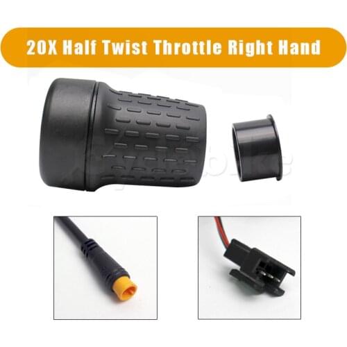 Ebike 20X Half Twist Throttle Right Hand 12V-72V Universal 3pin Waterproof SM Connector For Electric Bike Accessory E Bike Parts