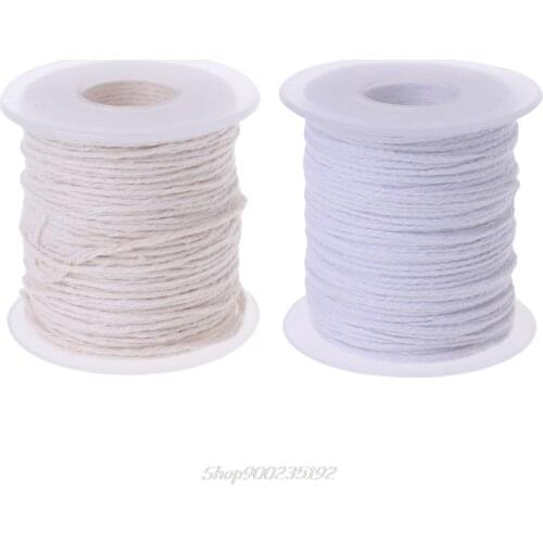 61m Cotton Braid Candle Wick Core Spool Non-smoke DIY Oil Lamps Candles Supplies Jy25 20 Dropship