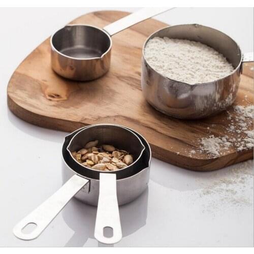 Home kitchen four-piece short handle food measuring cup baking tool measuring spoons
