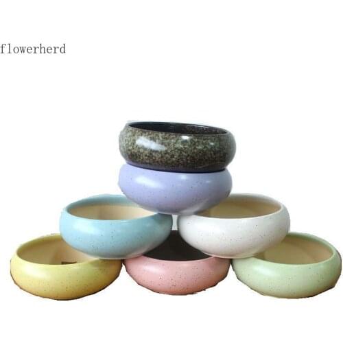 Ceramic Succulent Flower Pot Ceramic Desktop Pot Garden Pots Indoor Garden Plant Root Growing Pot Home Decoration