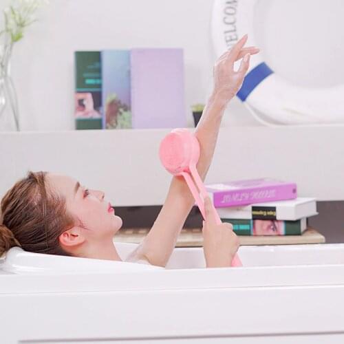 Multifunctional Bath Body Brush Silicone Handle Back Brushes Rub Massage Shower Cleaning Remove Exfoliating Bathroom shower Tool