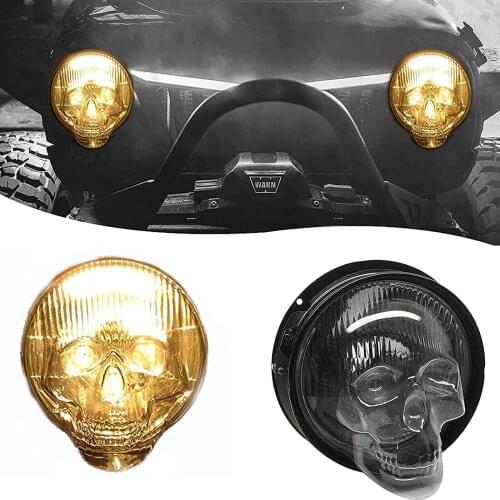 Motorcycle Skeleton Headlight Shade Car Truck Car Decoration Protection Headlight Accessories Skull Head Lampshade
