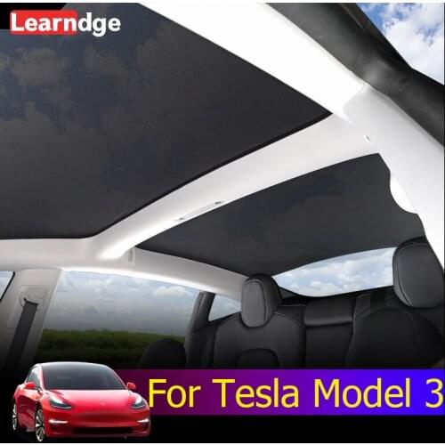 Learndge Upgrade Sun Shades Front Windshield For Tesla Model 3 Car Skylight Anti-UV Large Size And Small Size