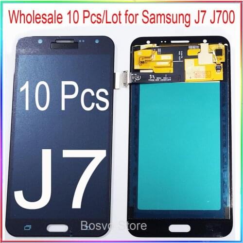 Wholesale 10 Pcs/Lot for Samsung J7 2015 J700 LCD screen display with touch assembly OLED2