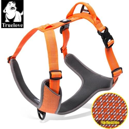 Truelove Pet Dog Harness Padded Reflective Pet Harness Tactical Control Dog Harness Outdoor Training Walking for Dogs Safety