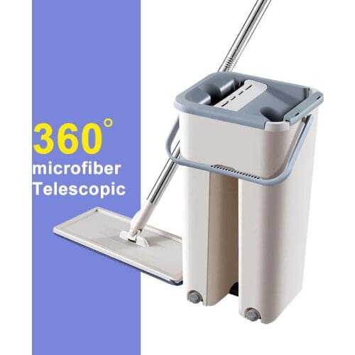 Mop Hand Washing Ultrafine Fiber Cleaning Cloth Home Kitchen Швабра С Отжимом Mopa Wooden Floor Lazy Fellow Mop