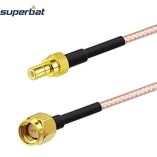 Superbat SMA Male to SMB Plug Straight Connector Pigtail Coaxial Cable RG316 40cm for Car/GPS/GSM/Wifi Antenna