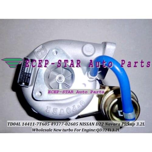 TD04L 14411-7T605 49377-02605 TURBO Turbine Turbocharger FIt For NISSAN D22 Navara Pickup 3.2L Engine QD32Ti 3.2L 80KW